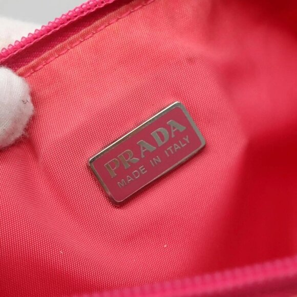 PRADA Accessory Pouch Nylon Pink Silver Auth 136404 - Picture 14 of 16